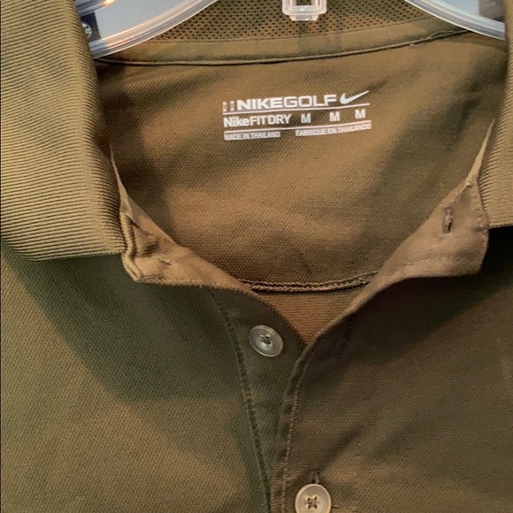 Nike Fit Dry Golf Polo in Olive Green size M - Picture 2 of 4